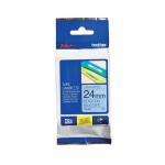 Brother P-Touch TZe Laminated Tape Cassette 24mm x 8m Black on Blue Tape TZE551 BA68653