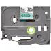 Brother TZe P-Touch Labelling Tape 9mm x 8m Black on Green TZE721 BA69305