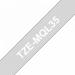 Brother TZe P-Touch Labelling Tape 12mm x 5m White on Grey TZEMQL35 BA69862