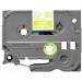 Brother TZe P-Touch Labelling Tape 12mm x 5m White on LGreen TZEMQG35 BA69866