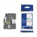 Brother HSe Heat Shrink Tube Tape Cassette 5.8mm x 1.5m Black on White HSe211 BA71919