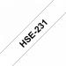 Brother HSe Label Tape Heat Tube 11.7mm x 1.5m Black on White HSE231 BA71921