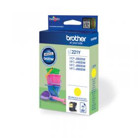 Brother LC221Y Inkjet Cartridge Yellow LC221Y BA74734