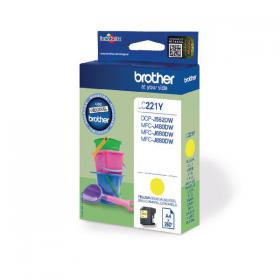 Brother LC221Y Inkjet Cartridge Yellow LC221Y BA74734