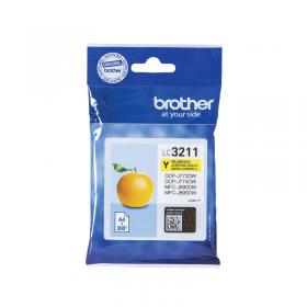 Brother LC3211Y Inkjet Cartridge Yellow LC3211Y BA77577