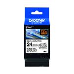 Brother P-Touch TZe Self-Laminating Tape Cassette 24mm x 8m Black on White Tape TZE-SL251 BA80640