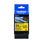 Brother P-Touch TZe Self-Laminating Tape Cassette 24mm x 8m Black on Yellow Tape TZE-SL651 BA80644