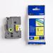 Brother P-Touch TZe Laminated Tape Cassette 6mm x 8m Black on Yellow Tape TZE611 BA8070