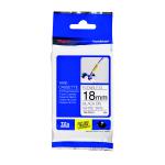 Brother P-Touch 18mm Black on White TZE241 Labelling Tape TZE241 BA8106