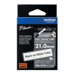 Brother Hse Heat Shrink Tube Tape Cassette 21.0mm x 1.5m Black on White HSE251E BA82284