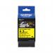 Brother HSe Heat Shrink Tube Tape Cassette 5.2mm x 1.5m Black on Yellow HSE611E BA82288