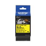Brother HSe-621E 9.0mm Black on Yellow Heat Shrink Tube Tape HSE621E BA82290