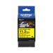 Brother Hse Heat Shrink Tube Tape Cassette 11.2mm x 1.5m Black on Yellow HSE631E BA82292