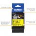 Brother Hse Heat Shrink Tube Tape Cassette 11.2mm x 1.5m Black on Yellow HSE631E BA82292