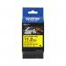 Brother HSe Heat Shrink Tube Tape Cassette 11.2mm x 1.5m Black on Yellow HSe631E BA82292