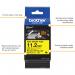 Brother HSe Heat Shrink Tube Tape Cassette 11.2mm x 1.5m Black on Yellow HSe631E BA82292