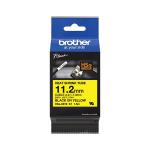 Brother HSe-631E 11.2mm Black on Yellow Heat Shrink Tube Tape HSE631E BA82292