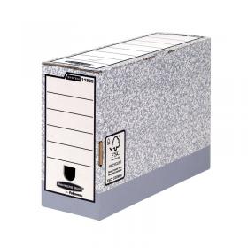 Bankers Box Transfer File 120mm Foolscap Grey (Pack of 10) 01805 BB0180570