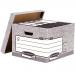 Bankers Box Storage Box Large Grey (Pack of 10) 01810-FFLP BB0181070