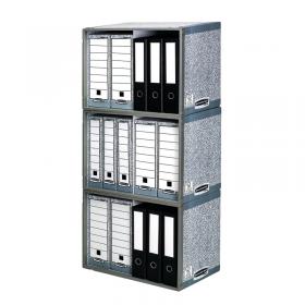 Bankers Box System Stax File Heavy Duty Storage Unit Grey (Pack of 5) 01850 BB0185070