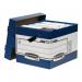 Fellowes Bankers Box Heavy Duty Blue and White Ergo Box (Pack of 10) 0038801 BB43597