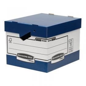 Bankers Box Heavy Duty Ergo Box BlueWhite (Pack of 10) 0038801 BB43597