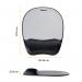 Fellowes Memory Foam Mouse Pad with Wrist Support BlackSilver 9175801 BB49780