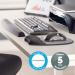 Fellowes Memory Foam Mouse Pad with Wrist Support BlackSilver 9175801 BB49780