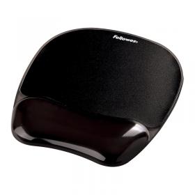 Fellowes Crystal Gel Mouse Pad And Wristrest Black 9112101 BB52717