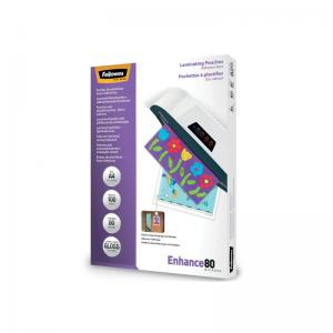Fellowes Enhance80 Self Adhesive Laminating Pouch A4 160 Micron Total