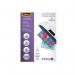 The photo shows a pack of 25 Fellowes Laminating Pouches, specifically the Enhance Laminating Pouch in A4 size with a total thickness of 160 microns. The glossy finish adds a professional touch and ensures protection for laminated documents.