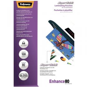 Fellowes Super Quick A4 Laminating Pouches (Pack of 100) 5440001 BB54400