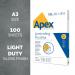 Fellowes Apex A3 Light Laminating Pouches Clear (Pack of 100) 6001901 BB58484