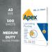 Fellowes Apex A3 Medium Laminating Pouches Clear (Pack of 100) 6003401 BB58487