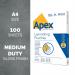 Fellowes Apex A4 Medium Laminating Pouches Clear (Pack of 100) 6003501 BB58488