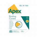 Fellowes Apex A4 Leatherboard Covers Black (Pack of 100) 6501001 BB58506