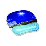Fellowes Photo Gel Mouse Pad with Wristrest Beach Design 9202601 BB60153