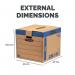Bankers Box SmoothMove Fastfold Removal Box Large 85 Litre BrownBlue (Pack of 5) 6205301 BB60704