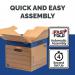 Bankers Box SmoothMove Fastfold Removal Box Large 85 Litre BrownBlue (Pack of 5) 6205301 BB60704