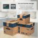 Fellowes Bankers SmoothMove Prime Box 127L XL BrownBlue (Pack of 5) 6205401 BB60705