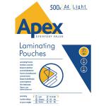Fellowes Apex A4 Light Duty Laminating Pouch (Pack of 500) 6005201 BB62399