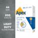 Fellowes Apex Light Duty Laminating Pouch A4 (Pack of 200) 6005301 BB62400