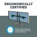 Fellowes Seasa Freestanding Dual Horizontal Monitor Arm 8043701 BB72800
