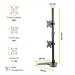 Fellowes Pro Series Free Standing Dual Vertical Monitor Arm 8044001 BB72806