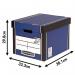 Fellowes Bankers Box Premium Presto Storage Box Blue/White (Pack of 10) 7260603 BB729