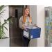 Fellowes Bankers Box Premium Presto Storage Box BlueWhite Pack of 10 7260603 BB729