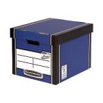 Fellowes Bankers Box Premium Presto Storage Box Blue/White (Pack of 12) 7260603 BB729