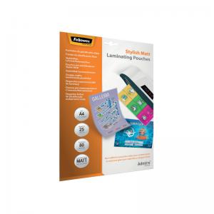 Fellowes Admire A4 Laminating Pouches Matte Pack of 25 5602101 BB73087