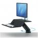 Fellowes Lotus SitStand Workstation Single Screen Black 8081701 BB73582