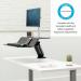 Fellowes Lotus SitStand Workstation Single Screen Black 8081701 BB73582